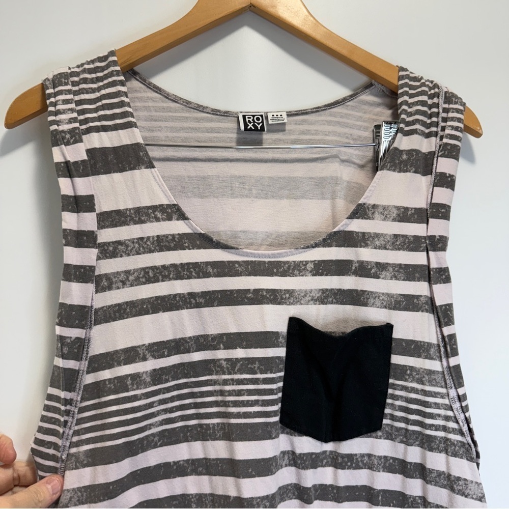 Roxy beach Y2K Vacation Striped Tank Top women’s size Medium - Picture 3 of 8